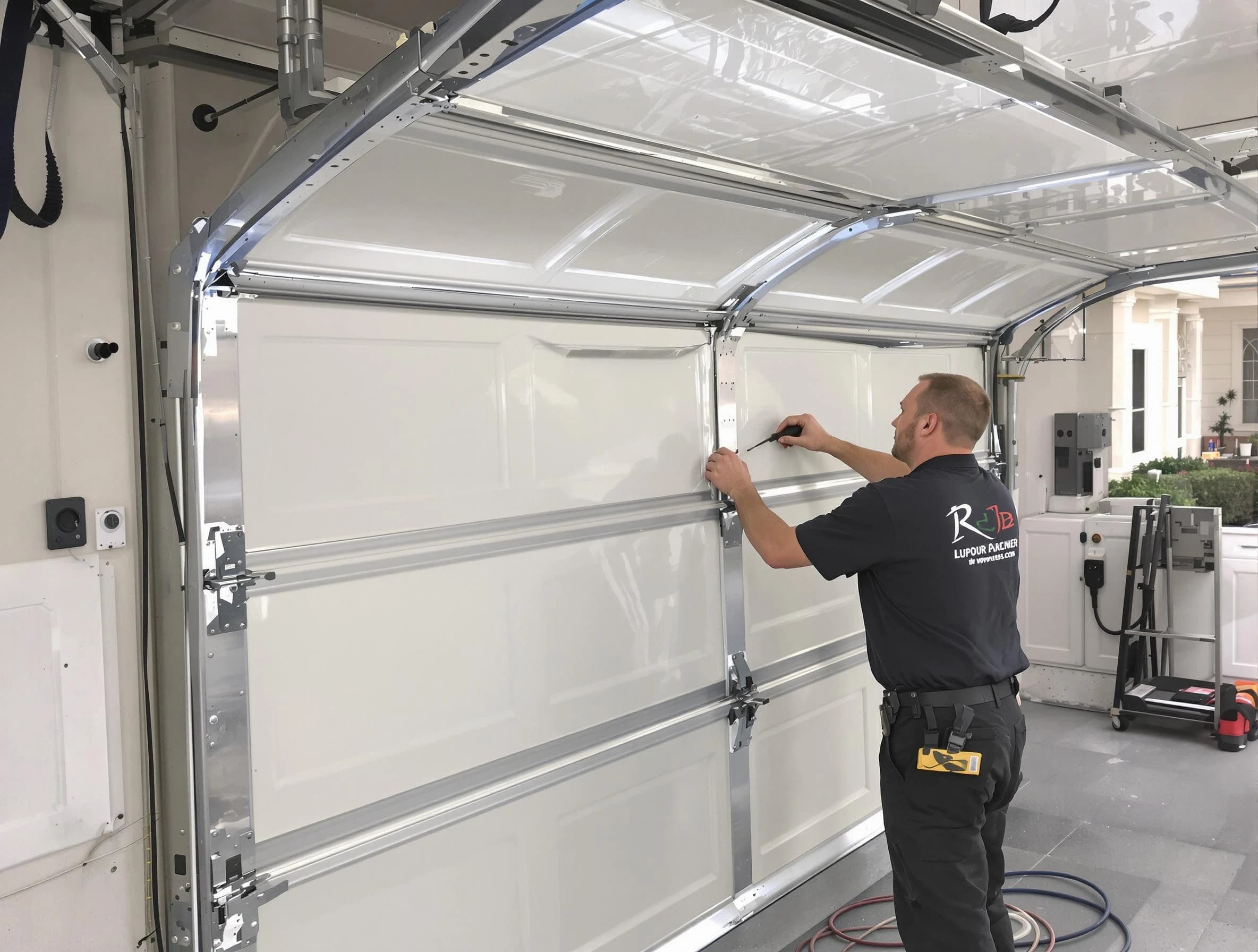 Conley Garage Door Repair professional performing panel repair in Conley